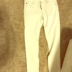 Cream skinny jeans